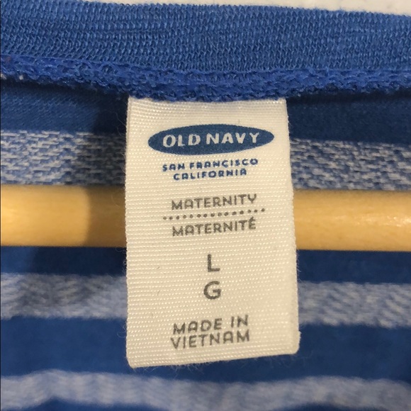 Old Navy Maternity sleeveless blue striped top. - Picture 2 of 4